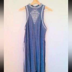 Fire and ice denim colored mini dress